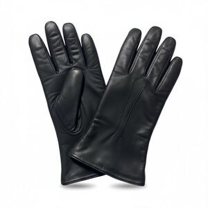 Unbranded Ladies Genuine Leather Gloves Black Acrylic Knit Lining Size M